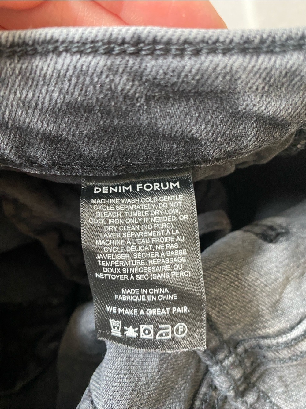 Denim Forum The Arlo High Rise Straight 28L Jeans Size 28 Washed Black - Picture 9 of 13